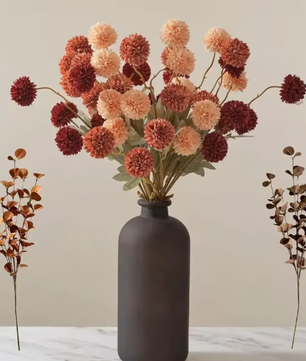 Kunst Pompon Chrysanten Tak – Faux Zijde Mini Bloemen voor Decoratie