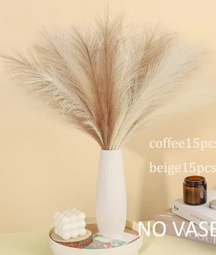 Set van 30 Kunstmatige Pampas Gras Takken – Boho Decoratie Droogbloemen