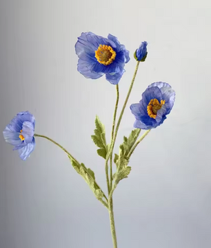 4-Kops Kunstbloemen Boeket Klaproos – Realistische Zijde Bloemen met Buigbare Stelen voor Decoratie