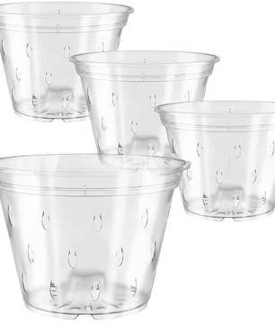 Transparante Orchidee Pot – Kunststof Plantenpot met Ventilatiegaten voor Wortelcontrole