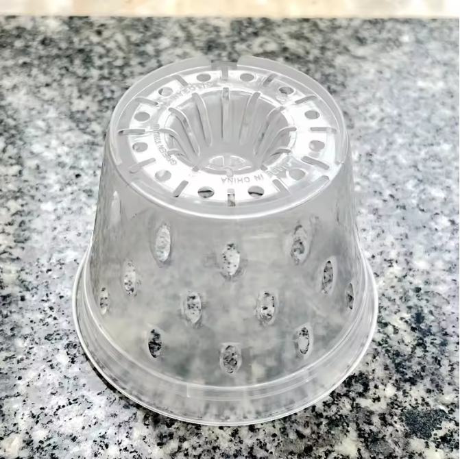 Transparante Orchidee Pot – Kunststof Plantenpot met Ventilatiegaten voor Wortelcontrole