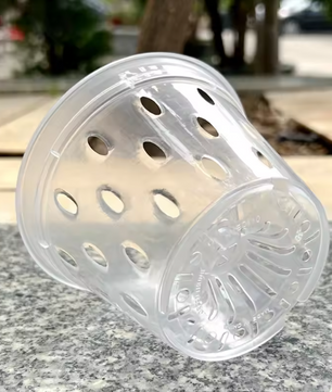 Transparante Orchidee Pot – Kunststof Plantenpot met Ventilatiegaten voor Wortelcontrole