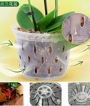 Transparante Orchidee Pot – Kunststof Plantenpot met Ventilatiegaten voor Wortelcontrole