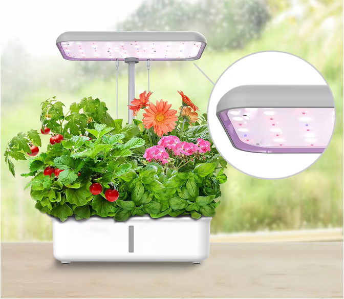 WiFi Hydrocultuur Kweeksysteem met LED Groeilicht – Slimme Indoor Kruidentuin met 14 Plantplaatsen