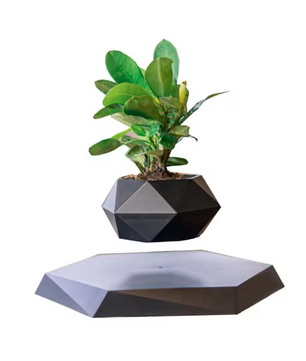 Zwevende Bonsai Bloempot met Magnetische Levitatie – Roterende Drijvende Plantenpot voor Bureau en Interieur