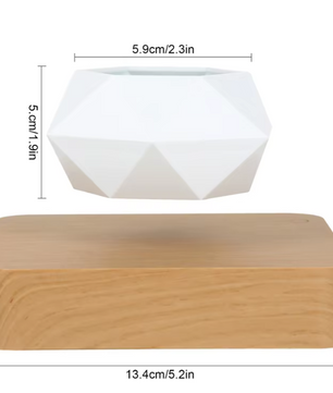 Zwevende Bonsai Bloempot met Magnetische Levitatie – Roterende Drijvende Plantenpot voor Bureau en Interieur