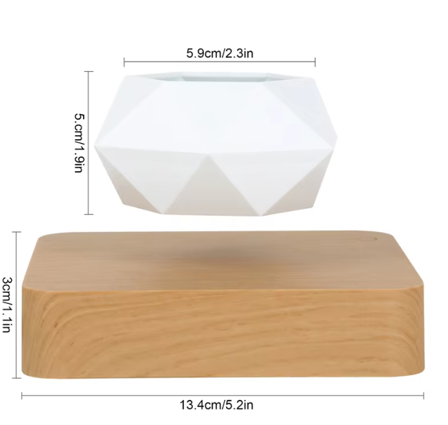 Zwevende Bonsai Bloempot met Magnetische Levitatie – Roterende Drijvende Plantenpot voor Bureau en Interieur