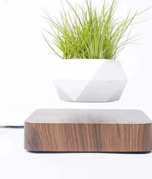 Zwevende Bonsai Bloempot met Magnetische Levitatie – Roterende Drijvende Plantenpot voor Bureau en Interieur