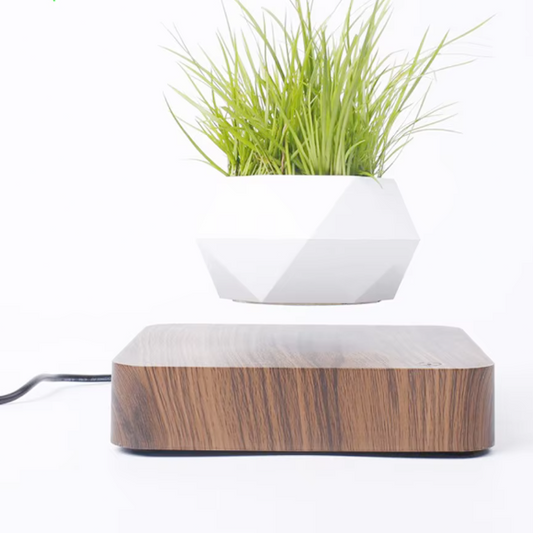 Zwevende Bonsai Bloempot met Magnetische Levitatie – Roterende Drijvende Plantenpot voor Bureau en Interieur