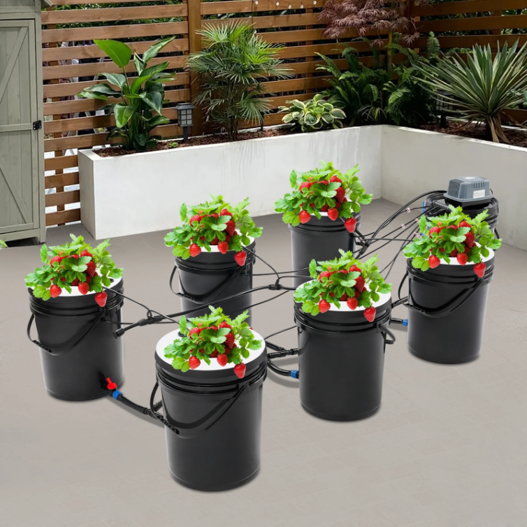 7-Emmer Hydrocultuur Kweeksysteem – Complete Grondloze Teeltset met Luchtpomp voor Groenten en Kruiden