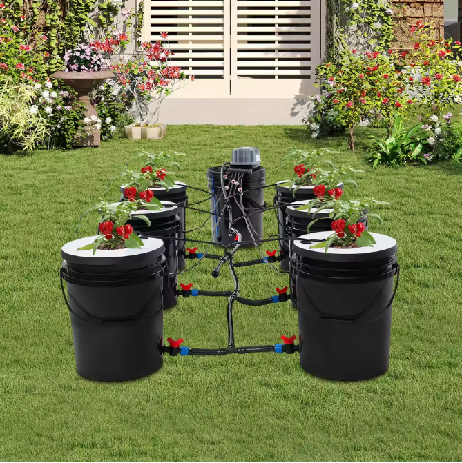 7-Emmer Hydrocultuur Kweeksysteem – Complete Grondloze Teeltset met Luchtpomp voor Groenten en Kruiden