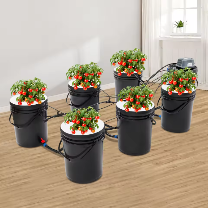 7-Emmer Hydrocultuur Kweeksysteem – Complete Grondloze Teeltset met Luchtpomp voor Groenten en Kruiden