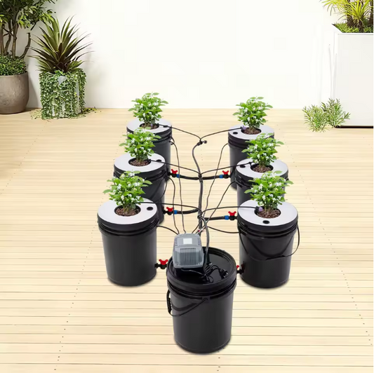 7-Emmer Hydrocultuur Kweeksysteem – Complete Grondloze Teeltset met Luchtpomp voor Groenten en Kruiden