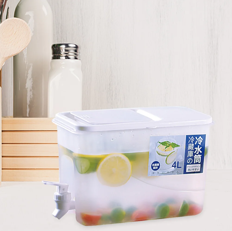 4L Koelkast Watercontainer met Kraan – Kunststof Drankdispenser voor Koelkast