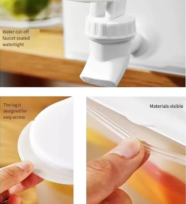 3.5L Koelkast Drankdispenser met Kraan – Grote Watercontainer voor Koude Dranken