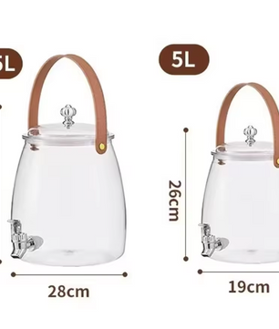 Kunststof Drankdispenser met RVS Kraan – Grote Watercontainer 5L / 15L voor Feesten