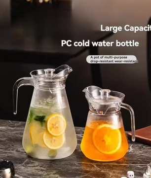 Glazen Waterkan met Deksel – Borosilicaat Glas Karaf voor Warm en Koud Drank