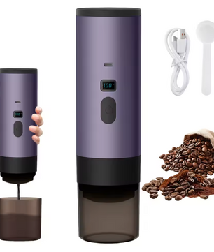 Draagbaar Elektrisch Koffiezetapparaat 3-in-1 – Capsule en Gemalen Espresso Machine voor Reizen en Auto