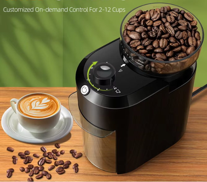 Elektrische Braam Koffiemolen – Conische Koffiebonen Grinder met 28 Maalinstellingen