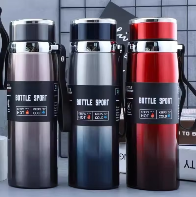 1L RVS 316 Thermosfles – Dubbelwandige Thermische Waterfles voor Warm en Koud Drank