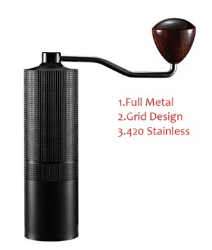 Professionele Handmatige Koffiemolen – Verstelbare Bonenmolen voor Espresso en Filterkoffie