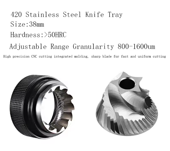 Professionele Handmatige Koffiemolen – Verstelbare Bonenmolen voor Espresso en Filterkoffie