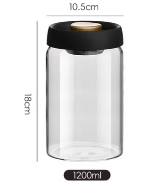 Vacuüm Koffiebonen Opslagpot – Luchtdichte Glazen Voorraadpot met Vacuümpomp