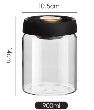 Vacuüm Koffiebonen Opslagpot – Luchtdichte Glazen Voorraadpot met Vacuümpomp