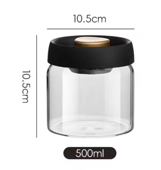 Vacuüm Koffiebonen Opslagpot – Luchtdichte Glazen Voorraadpot met Vacuümpomp
