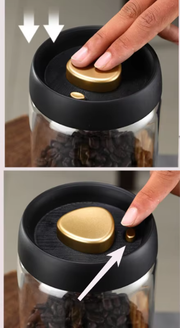 Vacuüm Koffiebonen Opslagpot – Luchtdichte Glazen Voorraadpot met Vacuümpomp