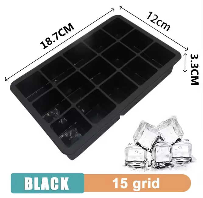 Siliconen IJsblokjesvorm – Grote Vierkante IJsblokjes Tray voor DIY IJsblokjes