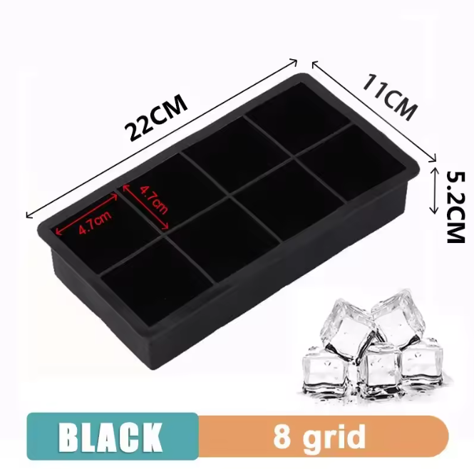 Siliconen IJsblokjesvorm – Grote Vierkante IJsblokjes Tray voor DIY IJsblokjes