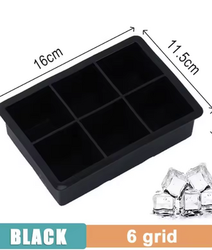 Siliconen IJsblokjesvorm – Grote Vierkante IJsblokjes Tray voor DIY IJsblokjes