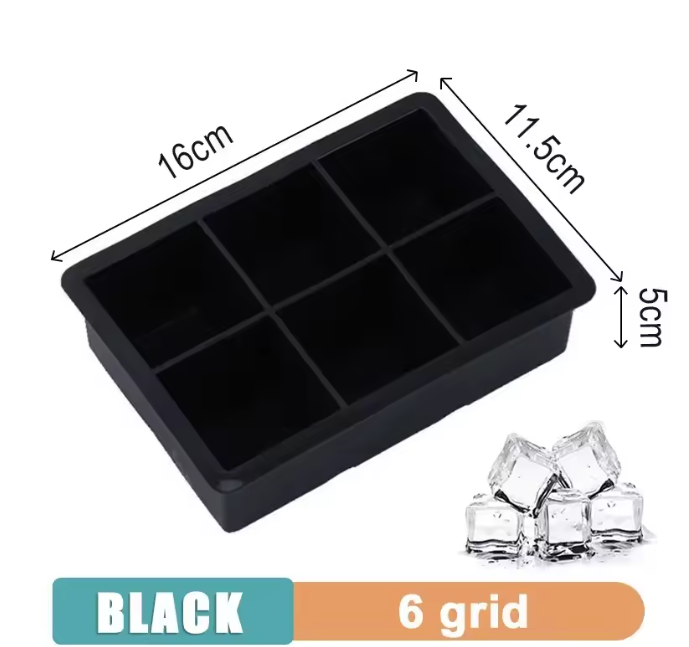 Siliconen IJsblokjesvorm – Grote Vierkante IJsblokjes Tray voor DIY IJsblokjes