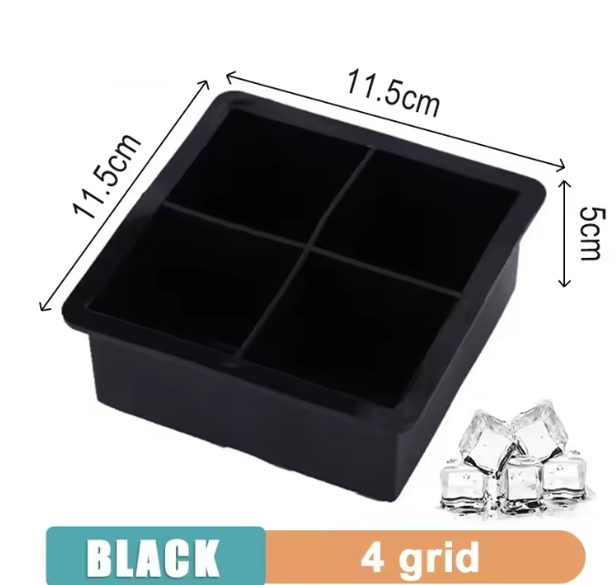 Siliconen IJsblokjesvorm – Grote Vierkante IJsblokjes Tray voor DIY IJsblokjes