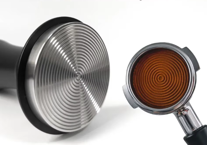 Veerbelaste Espresso Tamper met Rimpelbasis – Barista Koffie Aandrukker met Dieptecontrole