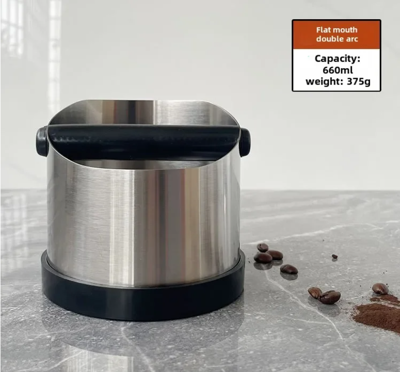 RVS Koffie Klopbox – Espresso Koffiedik Bak met Antislip Ring