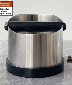 RVS Koffie Klopbox – Espresso Koffiedik Bak met Antislip Ring