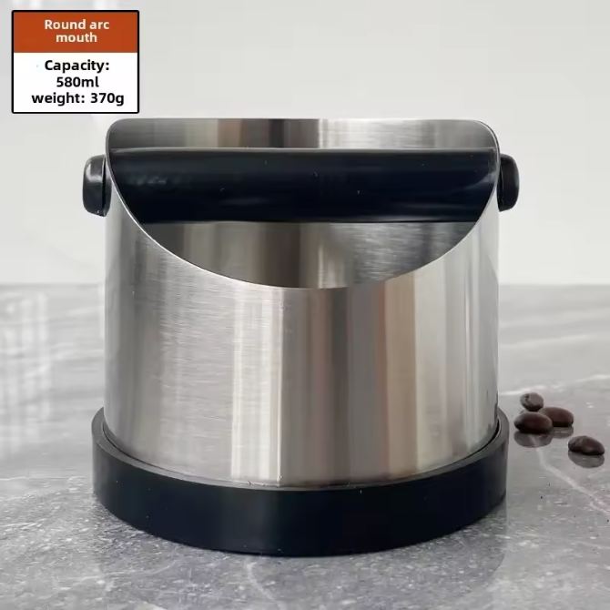 RVS Koffie Klopbox – Espresso Koffiedik Bak met Antislip Ring
