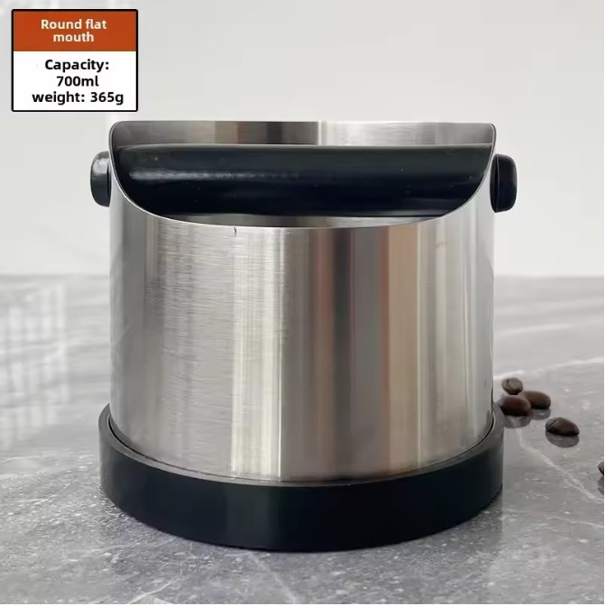 RVS Koffie Klopbox – Espresso Koffiedik Bak met Antislip Ring