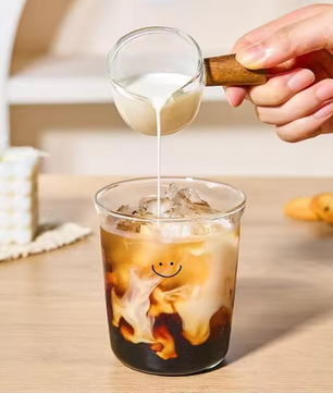 Glazen Latte Kop – Borosilicaat Glas Koffiebeker voor Latte, Thee en Dranken