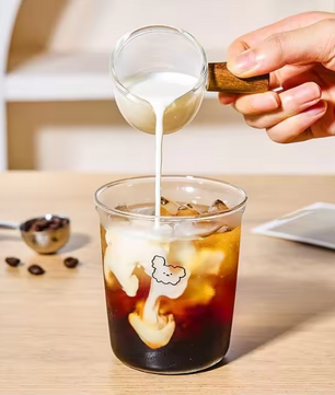 Glazen Latte Kop – Borosilicaat Glas Koffiebeker voor Latte, Thee en Dranken