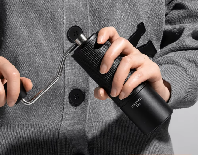 Handmatige Koffiemolen – Metalen Bonenmolen met Precisie Maalinstelling voor Espresso en Filterkoffie