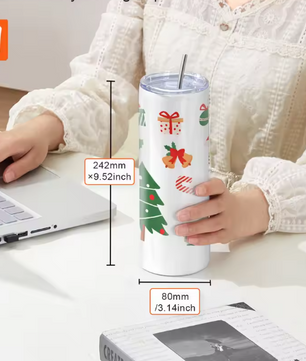 Set Sublimatie Tumblers van RVS – Blanco Tumbler Bekers voor Warmteoverdracht en Personalisatie