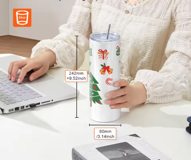 Set Sublimatie Tumblers van RVS – Blanco Tumbler Bekers voor Warmteoverdracht en Personalisatie