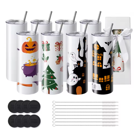 Set Sublimatie Tumblers van RVS – Blanco Tumbler Bekers voor Warmteoverdracht en Personalisatie