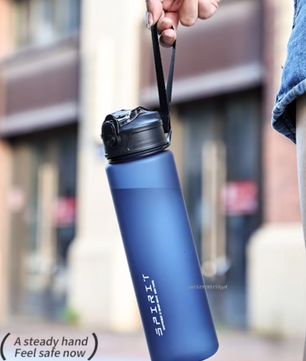 750 ml Waterfles met Rietje en Tijdmarkering – Motivatie Drinkfles voor Sport, Fitness en Reizen