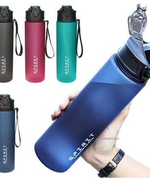 750 ml Waterfles met Rietje en Tijdmarkering – Motivatie Drinkfles voor Sport, Fitness en Reizen