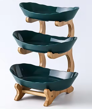 2/3 Laags Fruitschaal Etagère – Moderne Snack- en Fruitstandaard