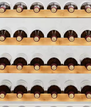 Stapelbaar Bamboe Wijnrek – Vrijstaand Wijnflessenrek voor 36 of 48 Flessen
